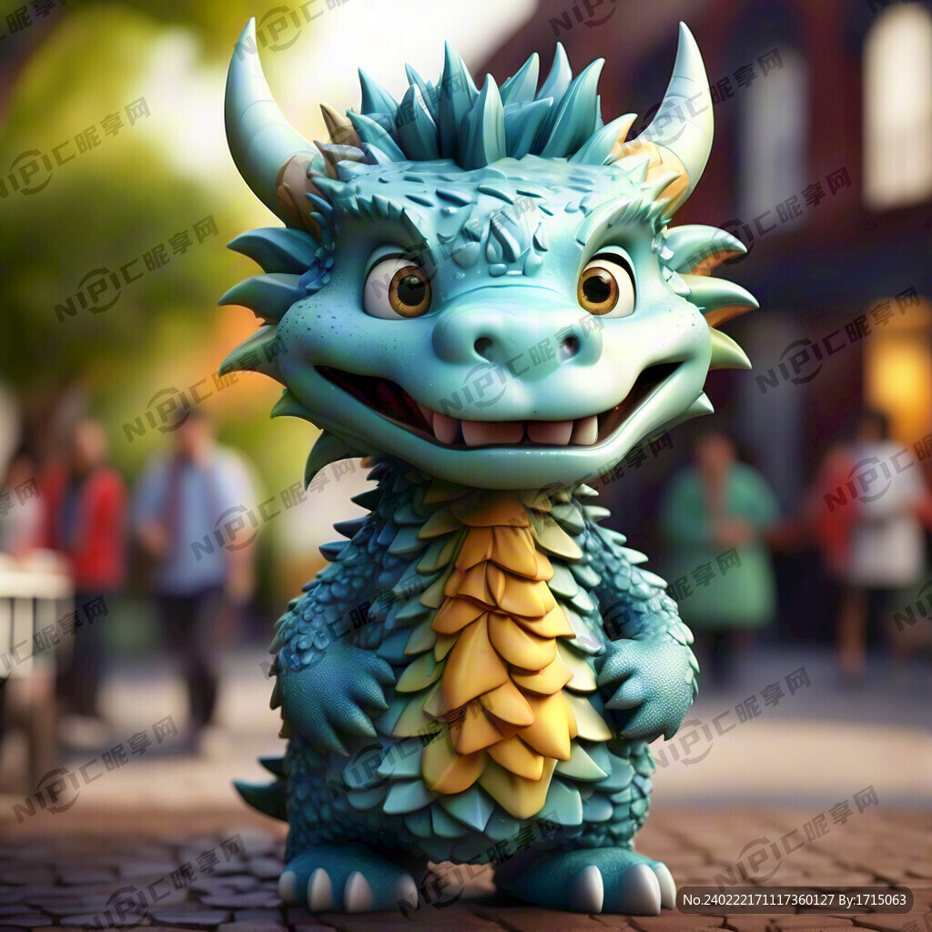 吉祥物龙 卡通3D效果