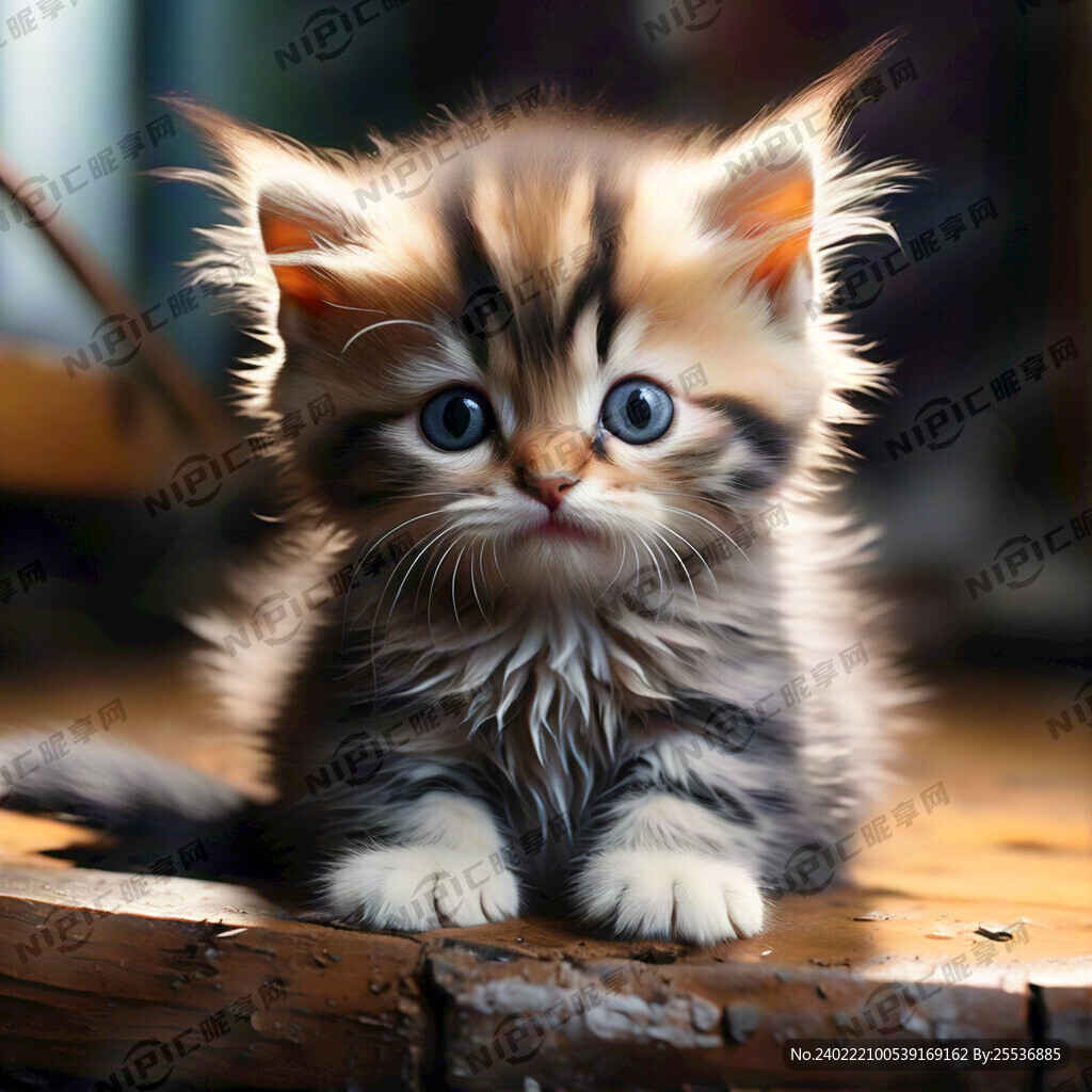 可怜兮兮的小猫