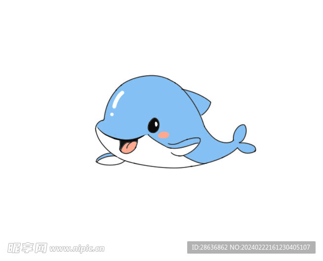 卡通海豚图标素材