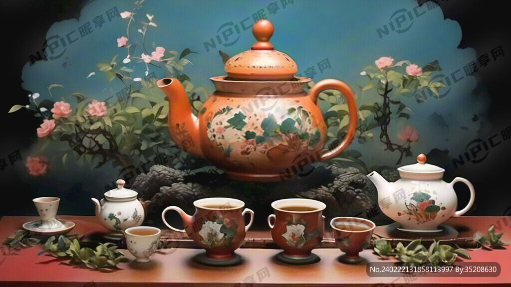 茶 文化 创意  少儿 插画