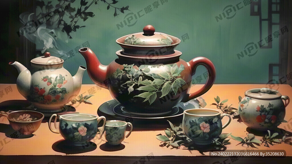 茶 文化 创意 少儿 插画