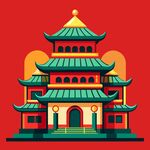 中国风古建筑插图