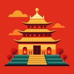 中国风古建筑插图