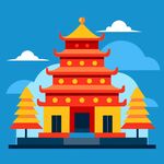 中国风古建筑插图