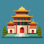 中国风古建筑插图