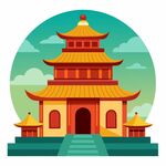 中国风古建筑插图