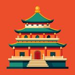 中国风古建筑插图