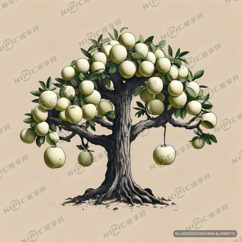 柚子树   简笔画