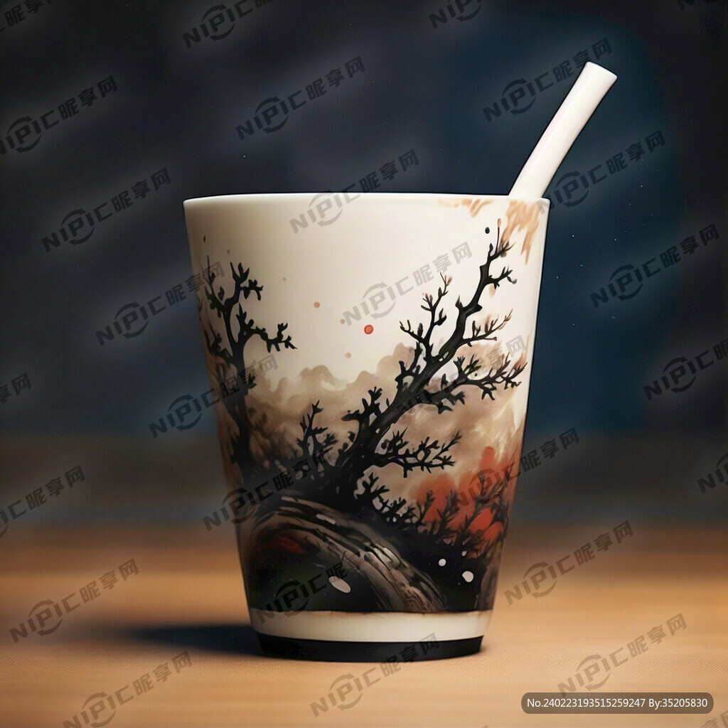 中国风奶茶杯