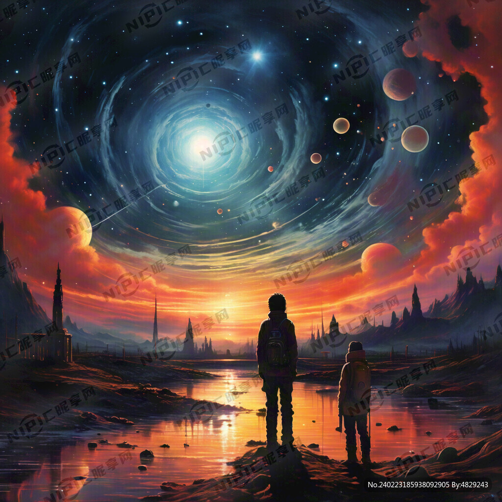 科幻 星空 黑洞 银行系