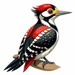 拟真风格啄木鸟