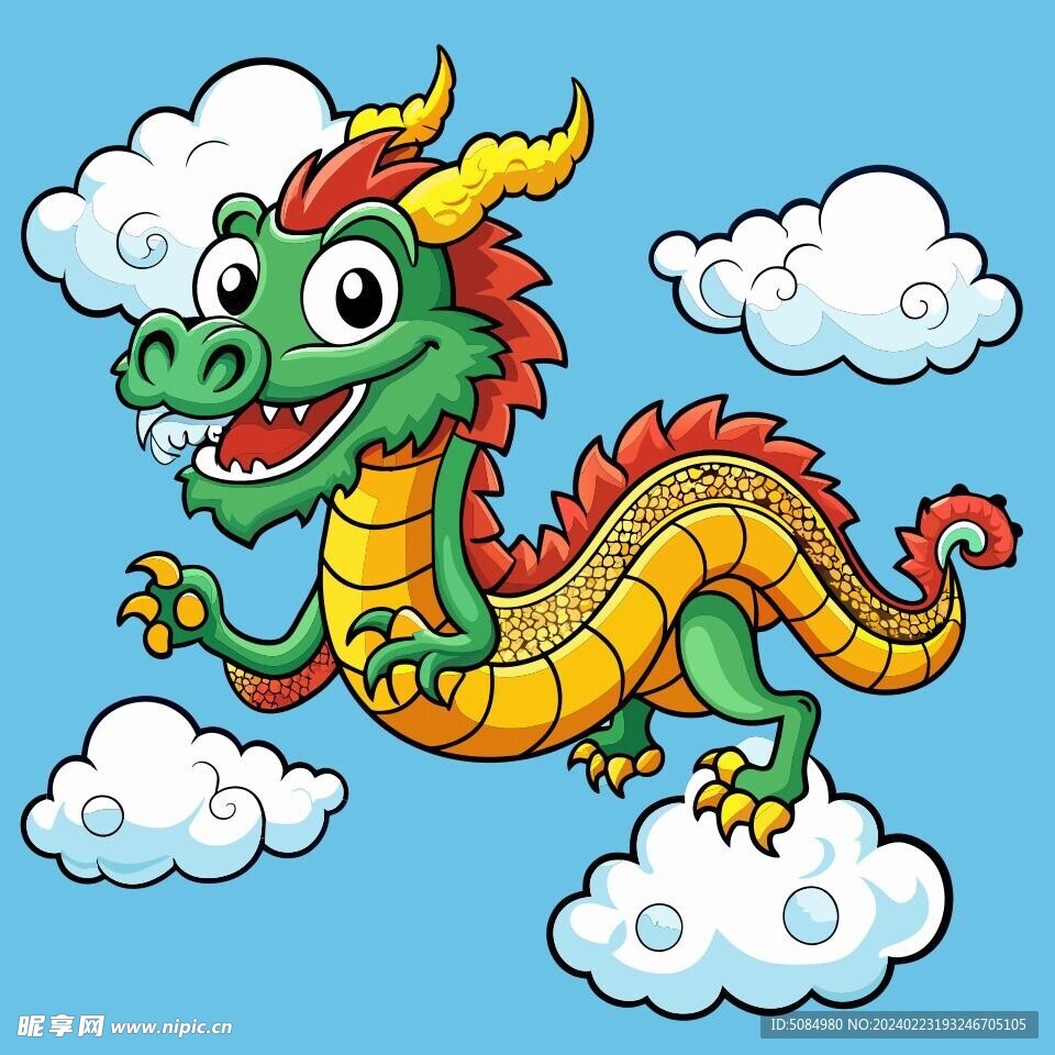 飞在空中的中国龙