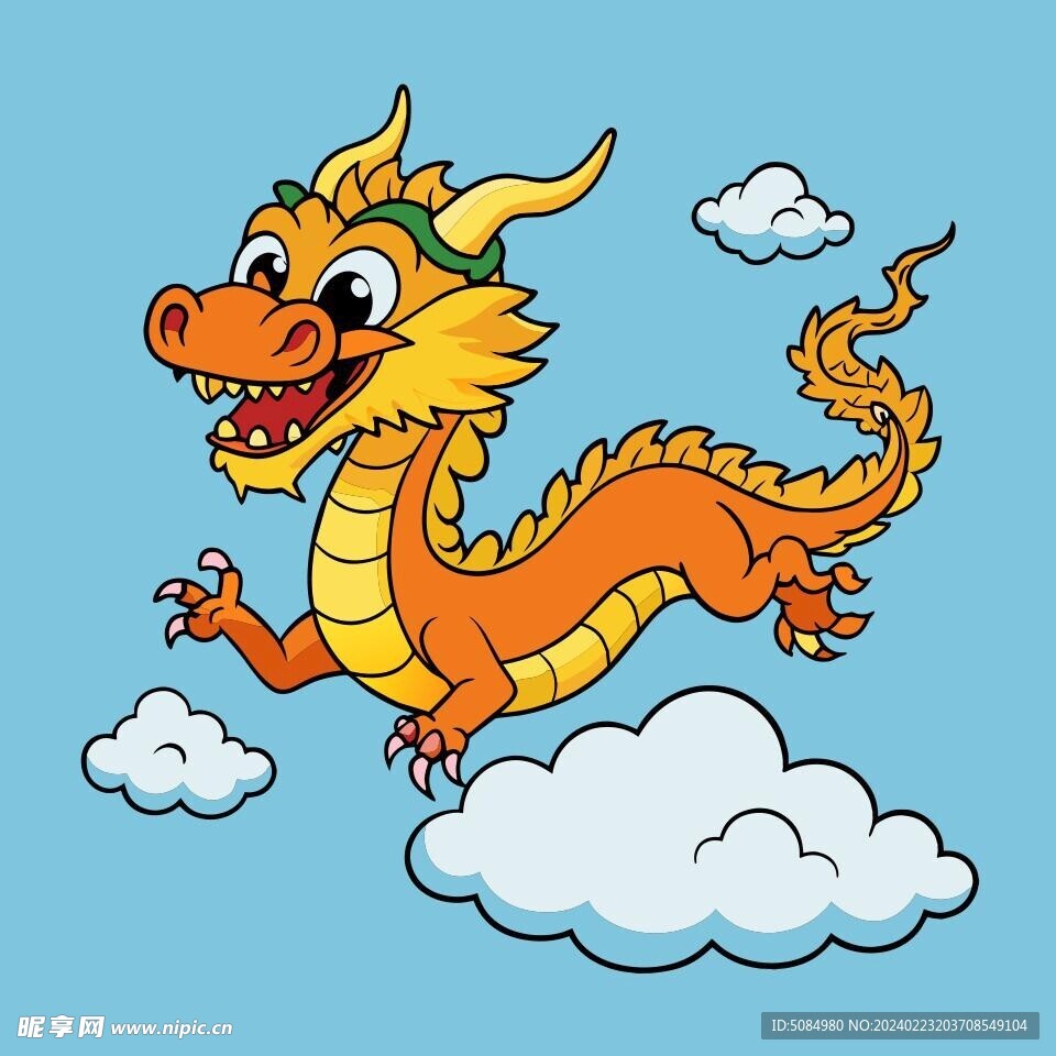 飞在空中的中国龙