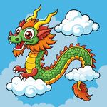 飞在空中的中国龙