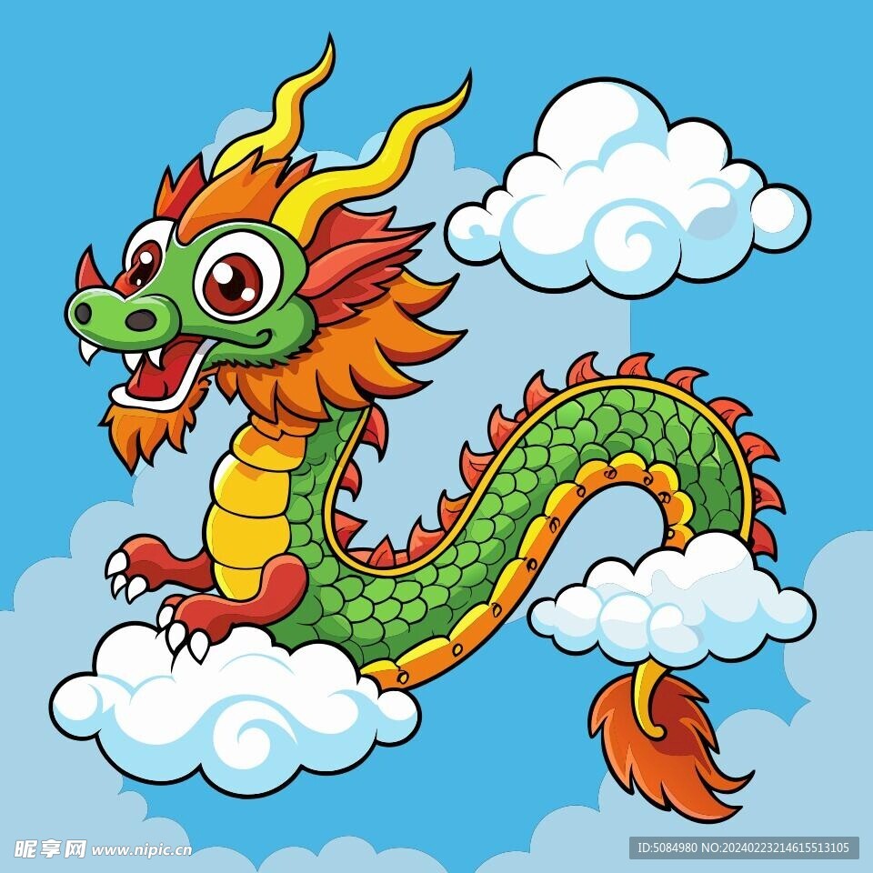 飞在空中的中国龙