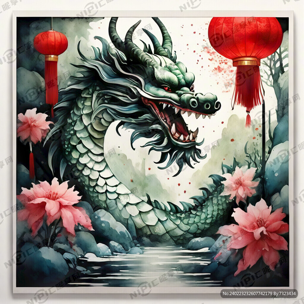 元宵节 灯笼 龙 喜庆
