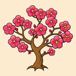 卡通风格梅花