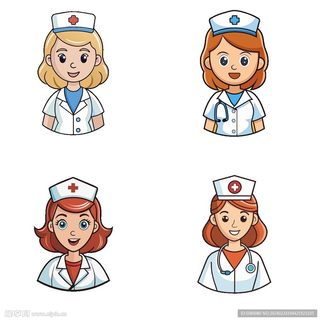 卡通风格护士组图