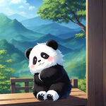 可爱熊猫吉祥物