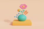 鲜花背景CG鲜花BANNER图