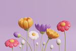 鲜花背景CG鲜花BANNER图