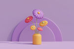 鲜花背景CG鲜花BANNER图