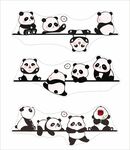 卡通熊猫贴纸