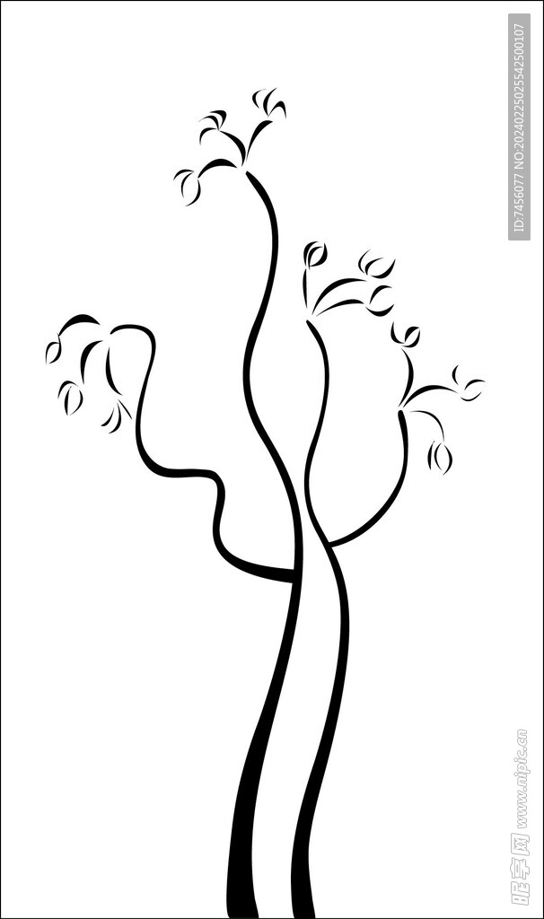 矢量简约树素材