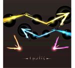 4款弯曲光效箭头矢量素材