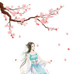  国画桃花 