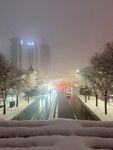 西安雪景图