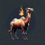 帮我找一下 一个骆驼元素的标志背上有个双驼峰烤肉元素