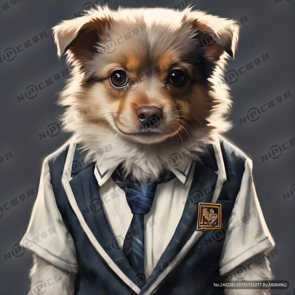 穿校服的小狗