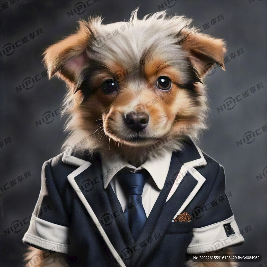 穿校服的小狗