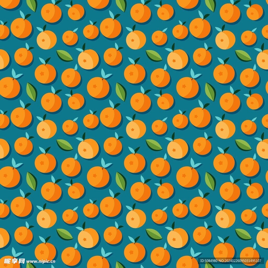 无缝拼接的橙子背景