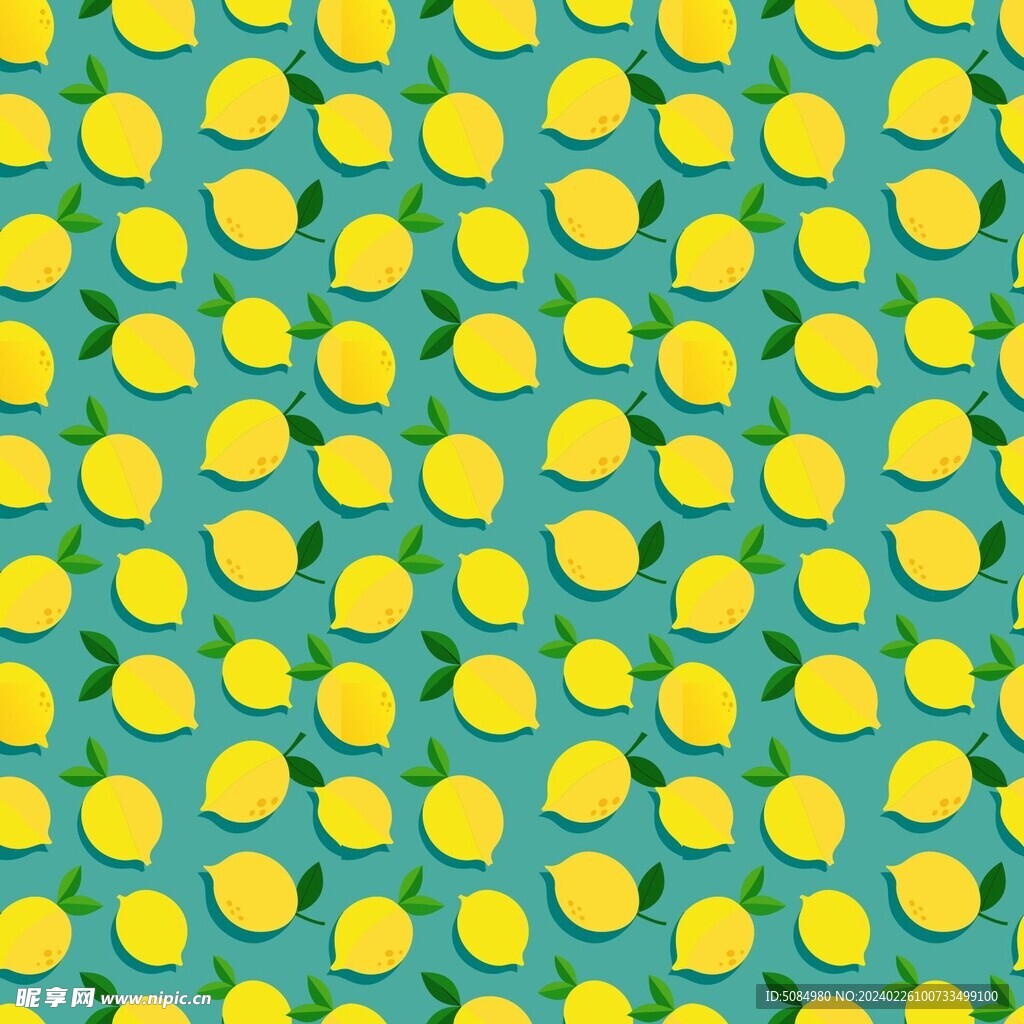 无缝拼接的柠檬背景