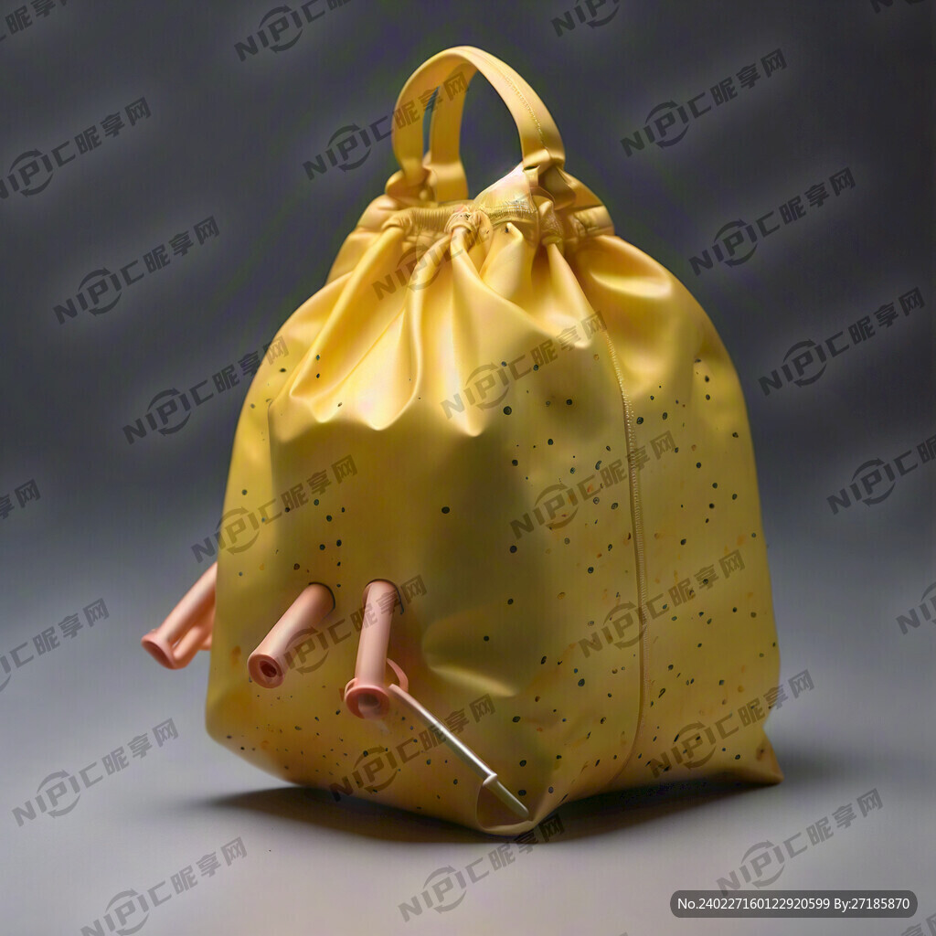 塑料吸嘴小米袋黄色