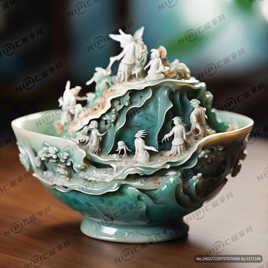 一只玉碗工艺品