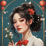 三八女神节海报，小众，文艺，插画元素