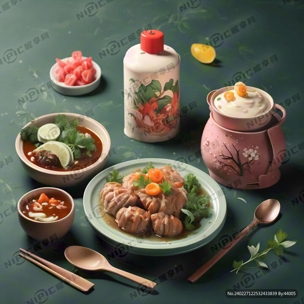 春天海报新品上市 各种菜品
