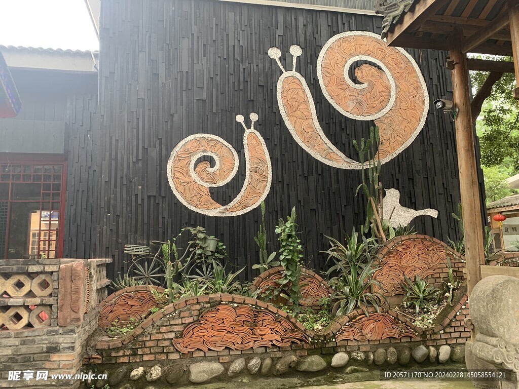 乡村墙 文化墙 艺术墙体 青砖