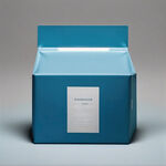 蓝色简洁药品包装盒