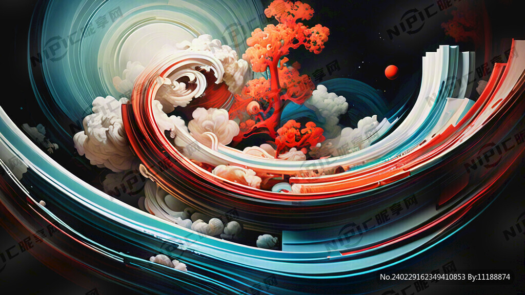 科技感的线条画面 颜色不要太多