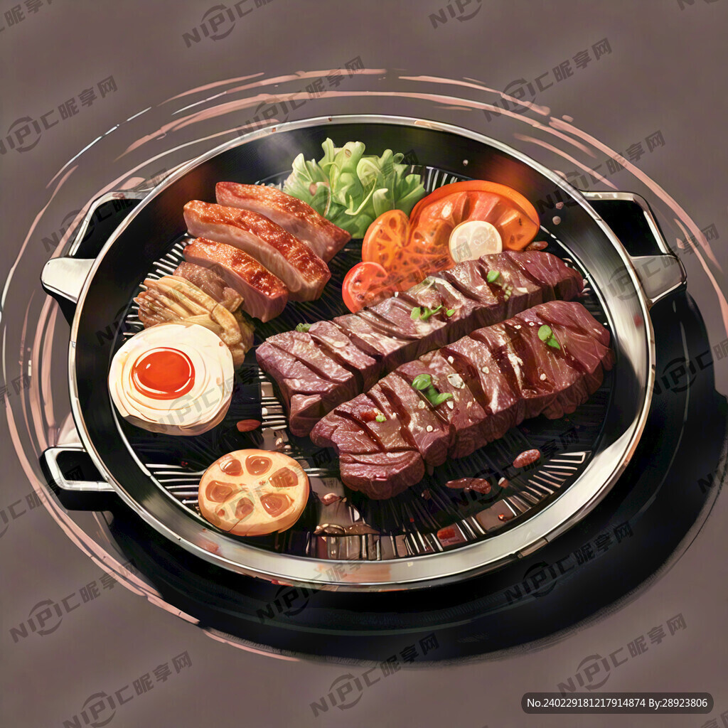 韩式 铁盘 烤肉