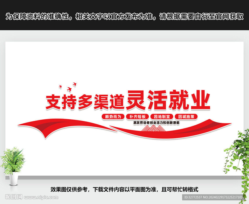 灵活就业文化墙