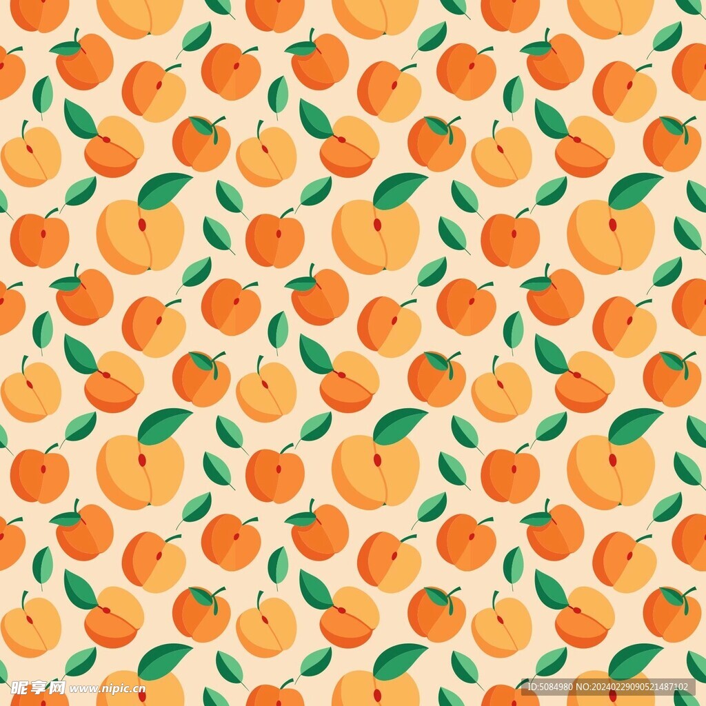 无缝拼接的桃子背景