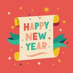 新年快乐 英文艺术字