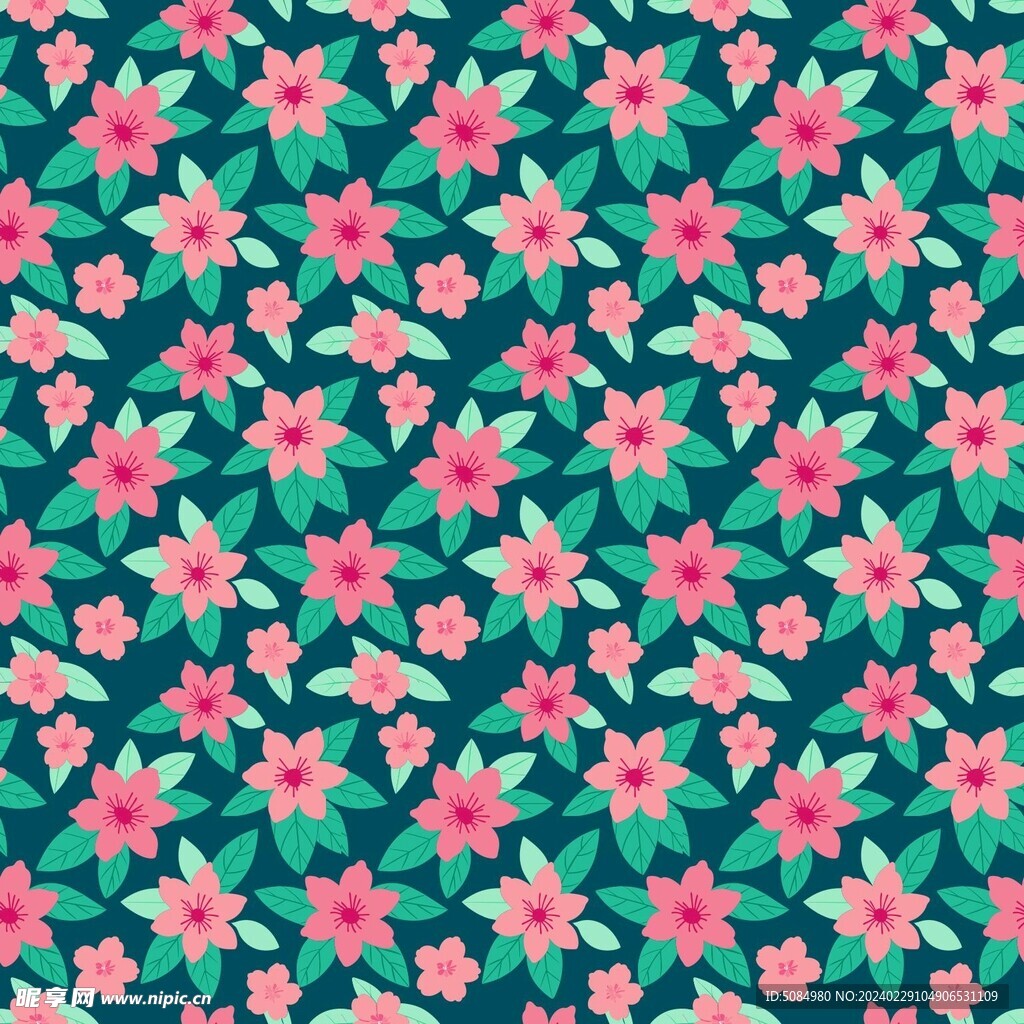 无缝拼接的杜鹃花背景