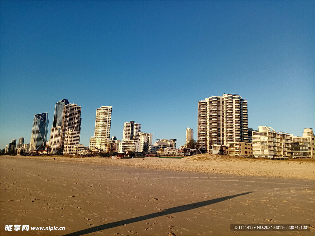 澳大利亚黄金海岸海滩晨景