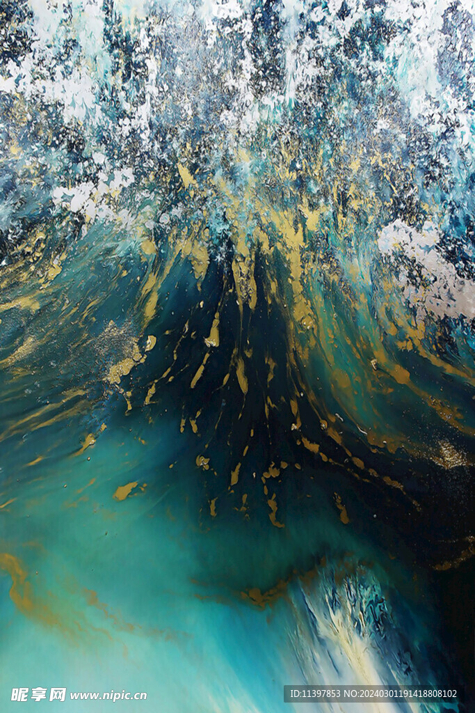 流彩画